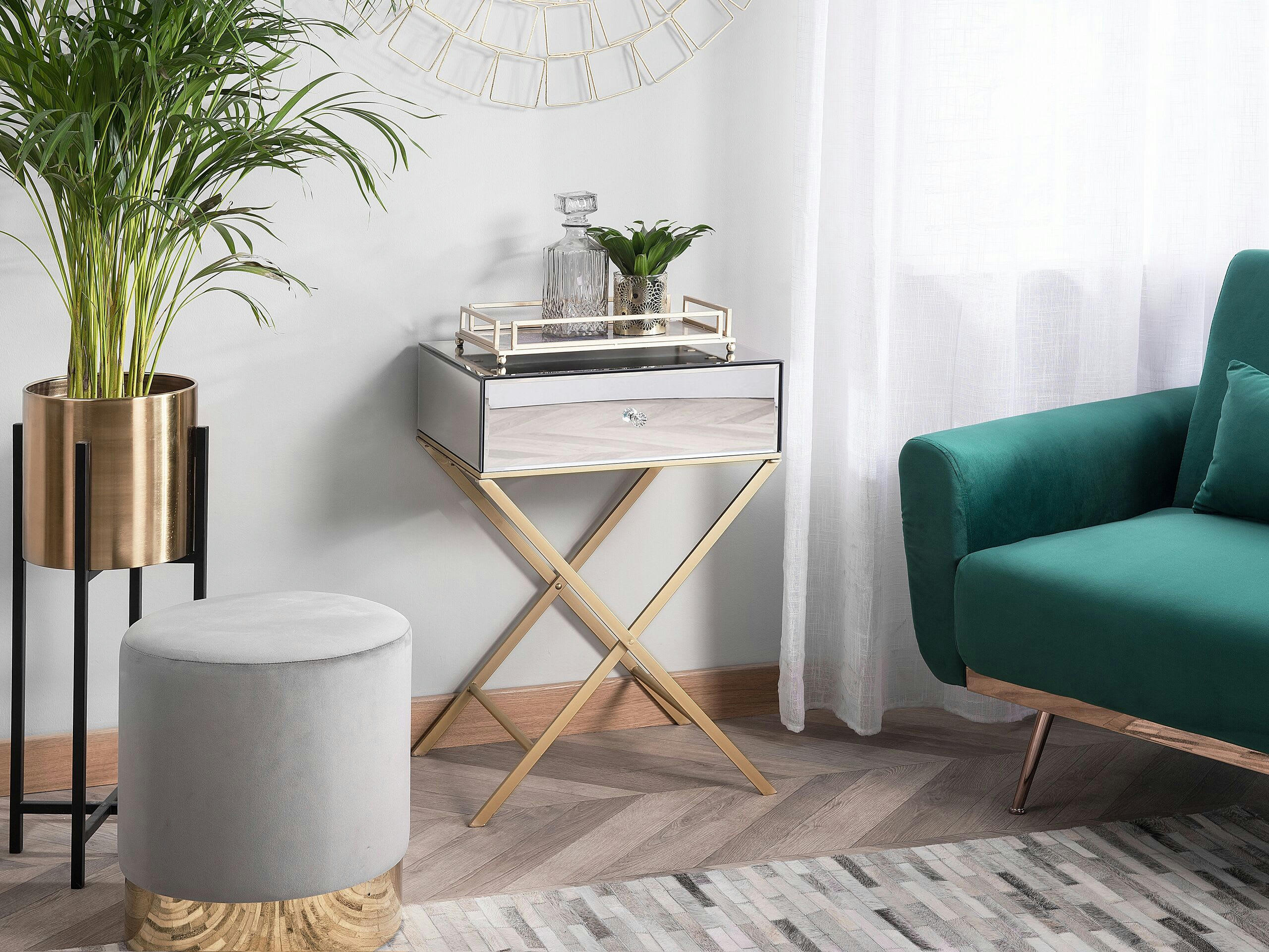 VIVY - Table d'appoint effet miroir
