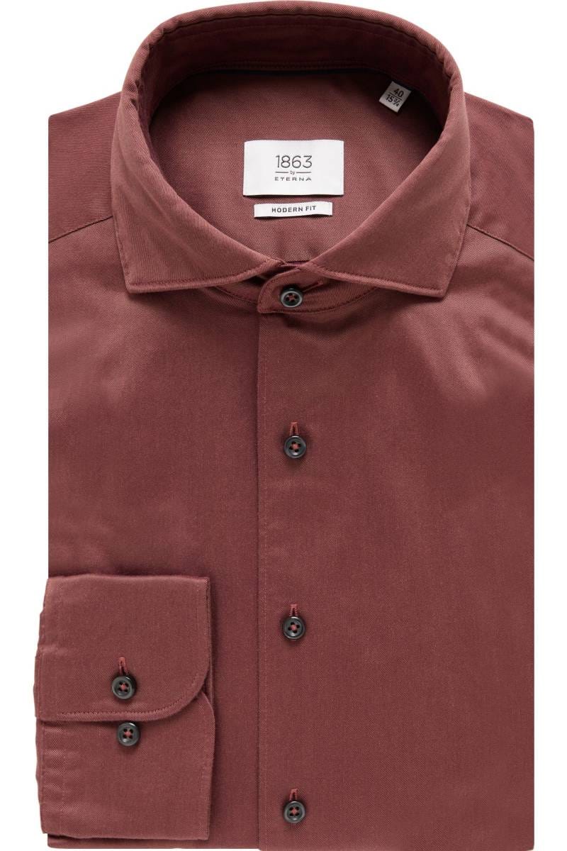 ETERNA 1863 Soft Tailoring Slim Fit Hemd lila, Einfarbig