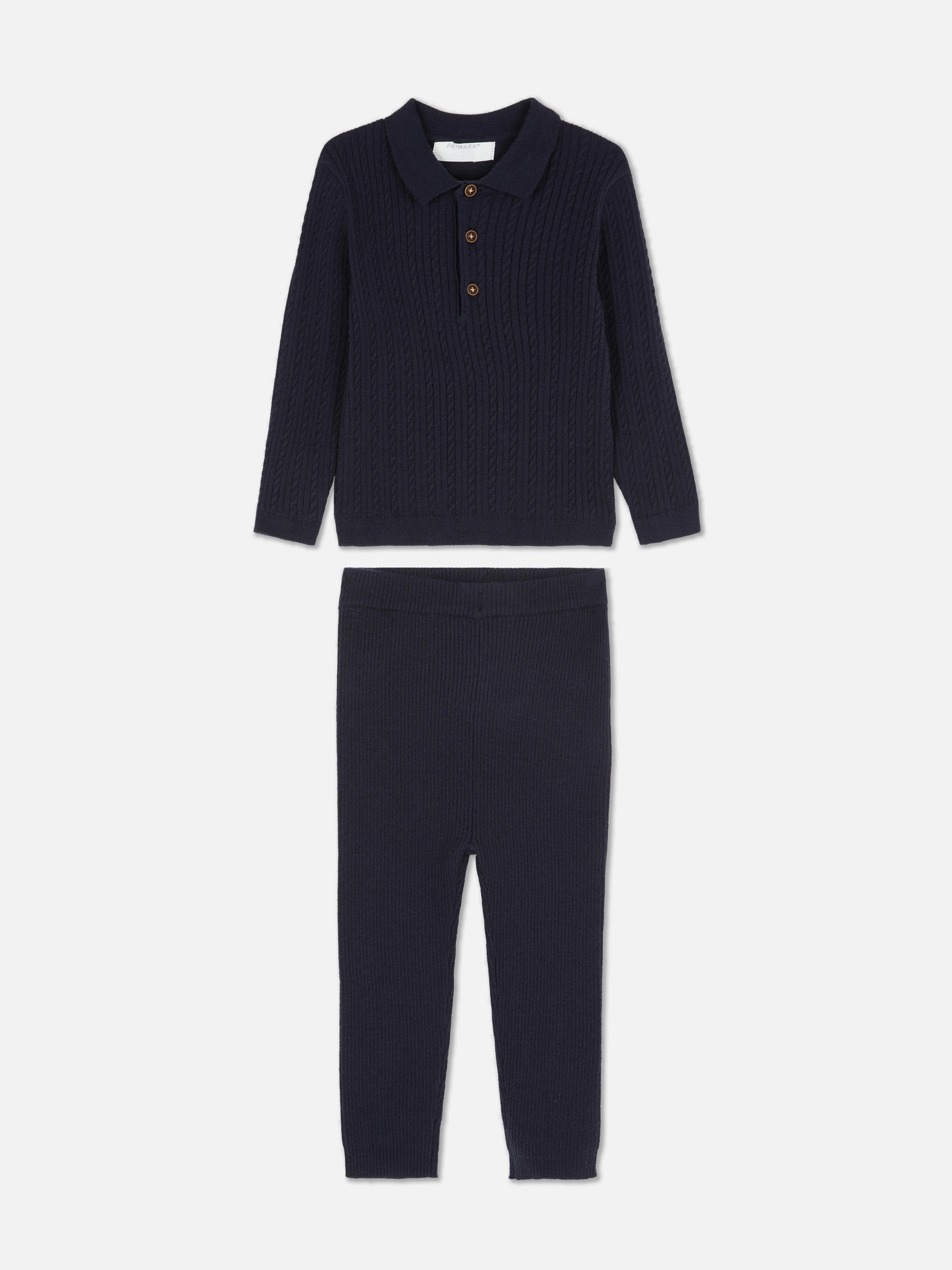 0-36mths | Cable Knit Sweater and Leggings Set