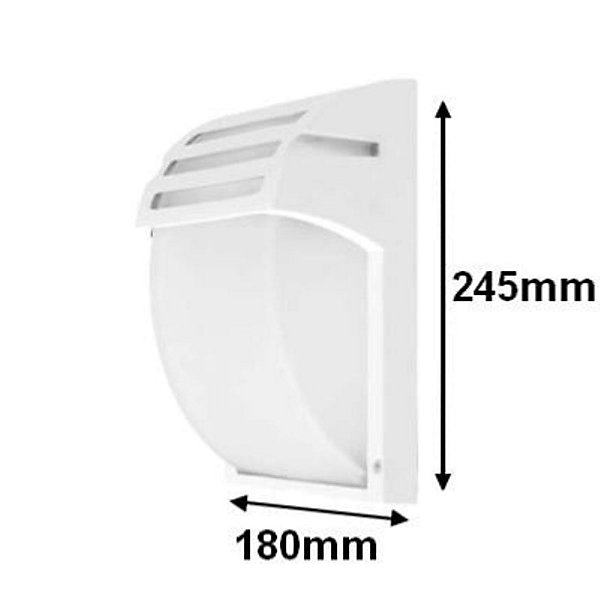 Applique Murale Blanche LED IP44 pour ampoule E27 - SILAMP