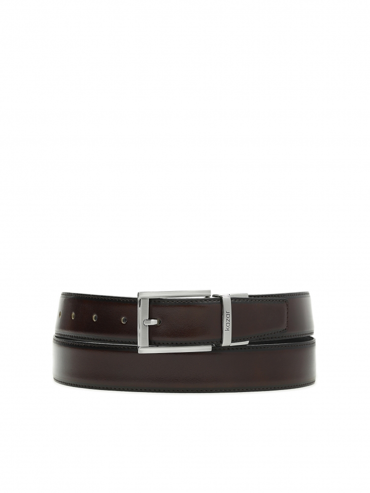 Men's black and brown reversible belt