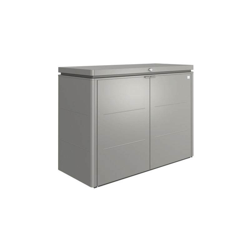 Armoire de jardin HighBoard gris métallisé 1,6 x 0,7 x 1,18 m BIOHORT