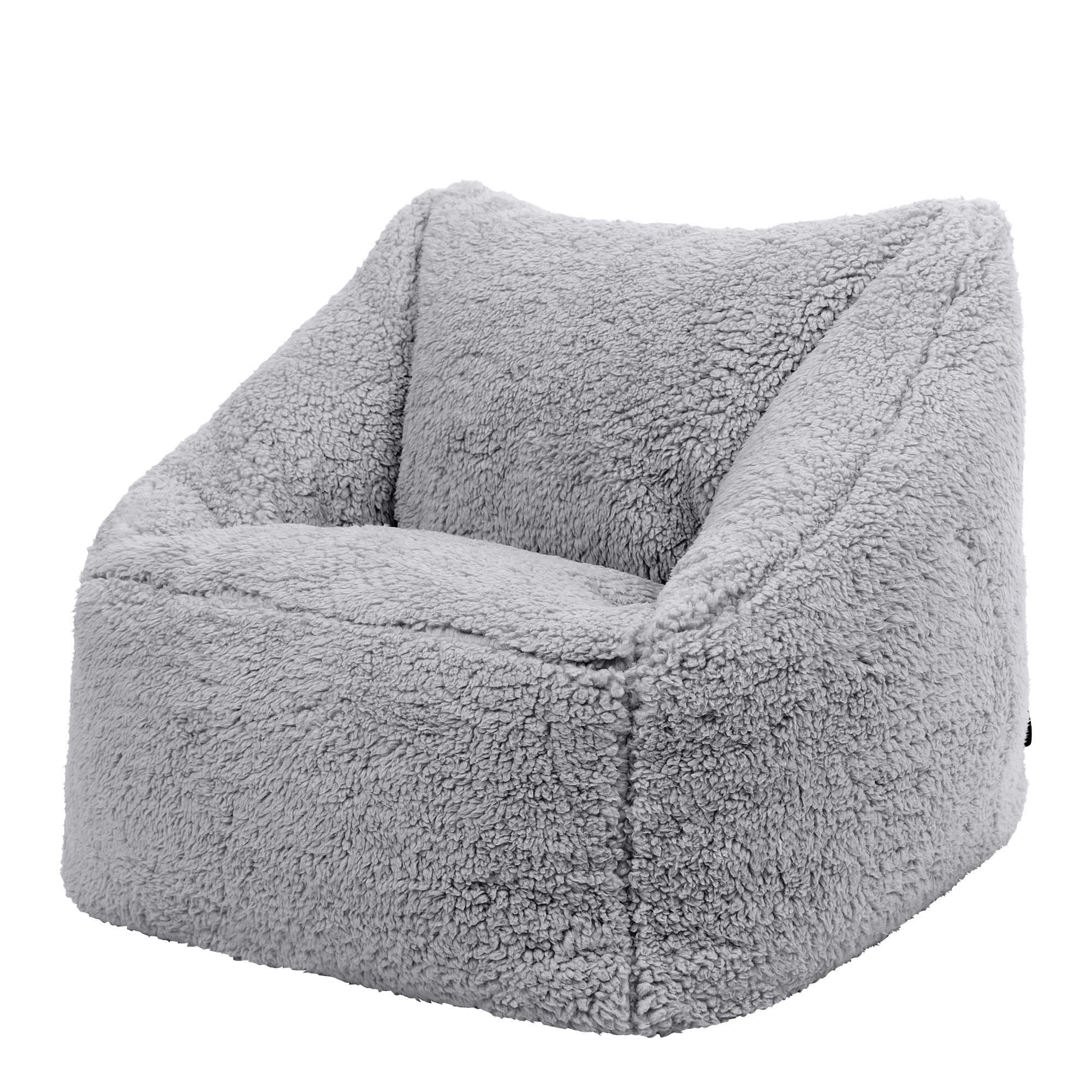 - Pouf enfant sherpa gris clair