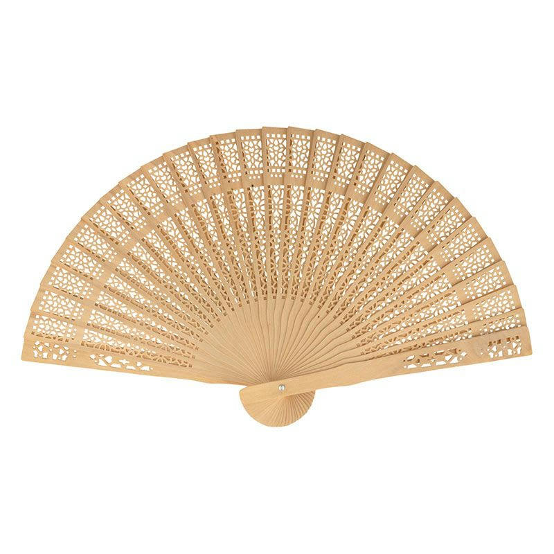 BOIS - Eventail en bois naturel à décorer 20cm