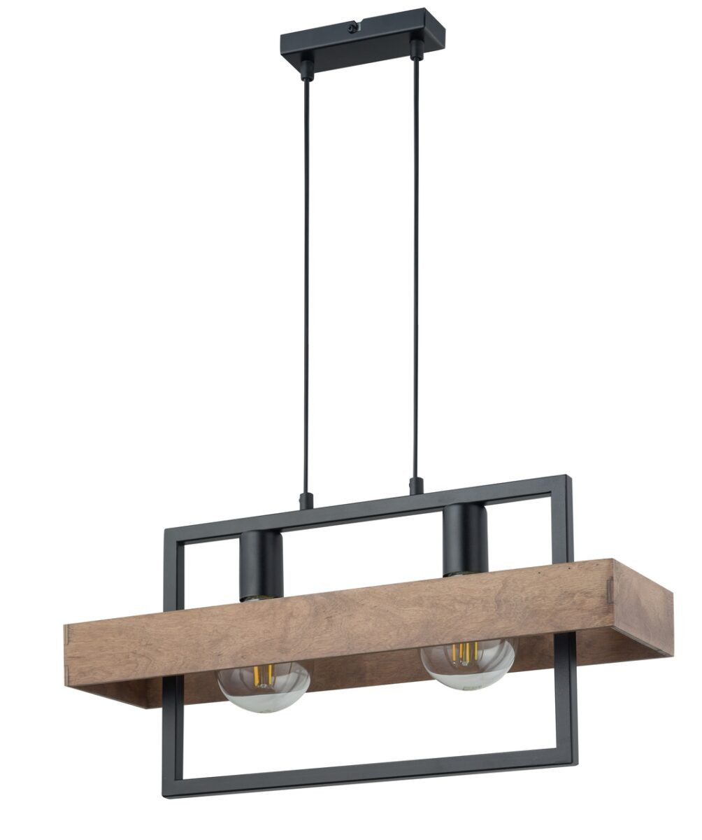 Lampa wisząca Robin czarno-brązowa 2xE27x15W IP20 Sigma Lighting