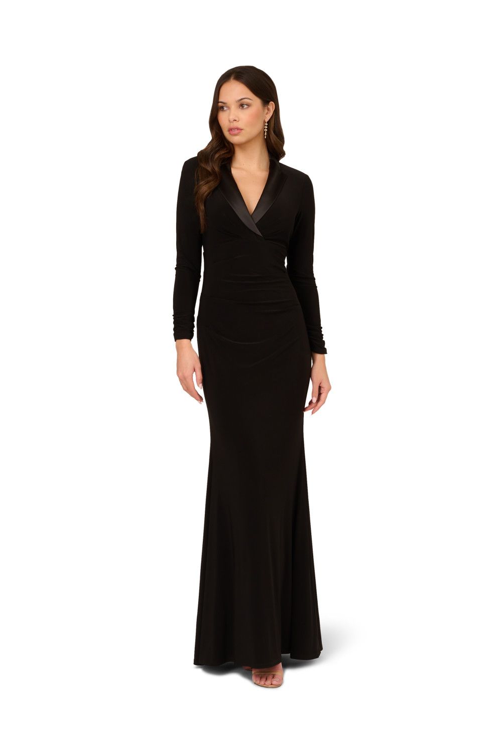 Adrianna Papell Tuxedo Long Dress