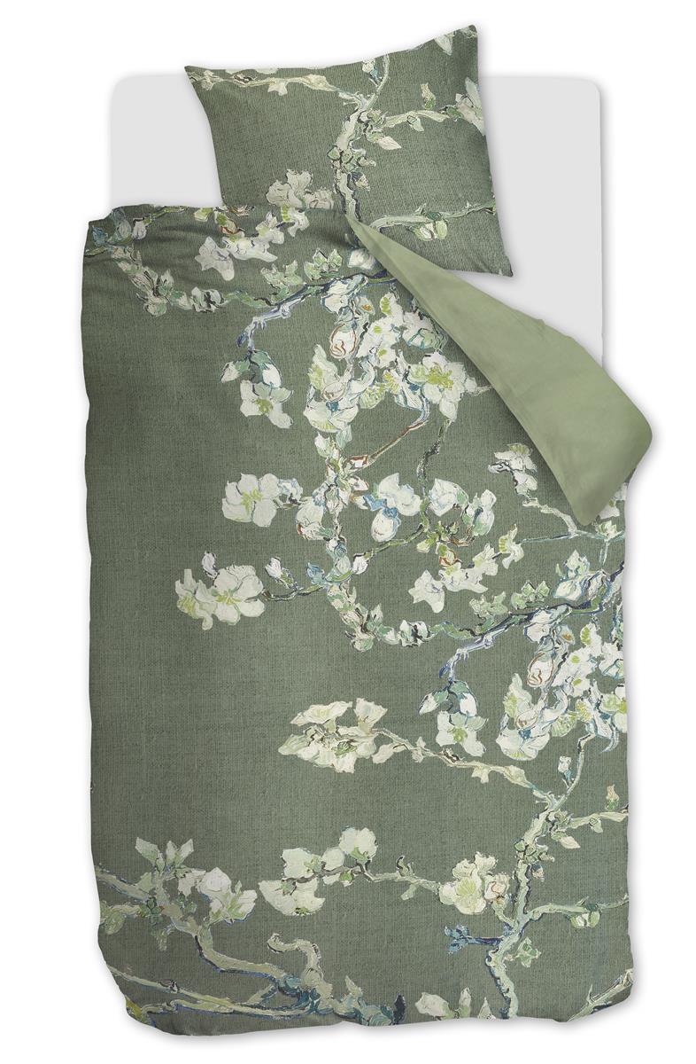 Beddinghouse x Van Gogh Museum Blossoming dekbedovertrek - Eenpersoons - 140x200/220 cm - Groen
