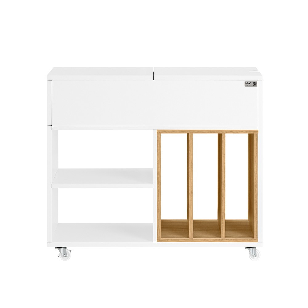 SoBuy Kontener biurowy z 1 szufladą Biały 70x30x61cm Nowoczesny FBT134-W