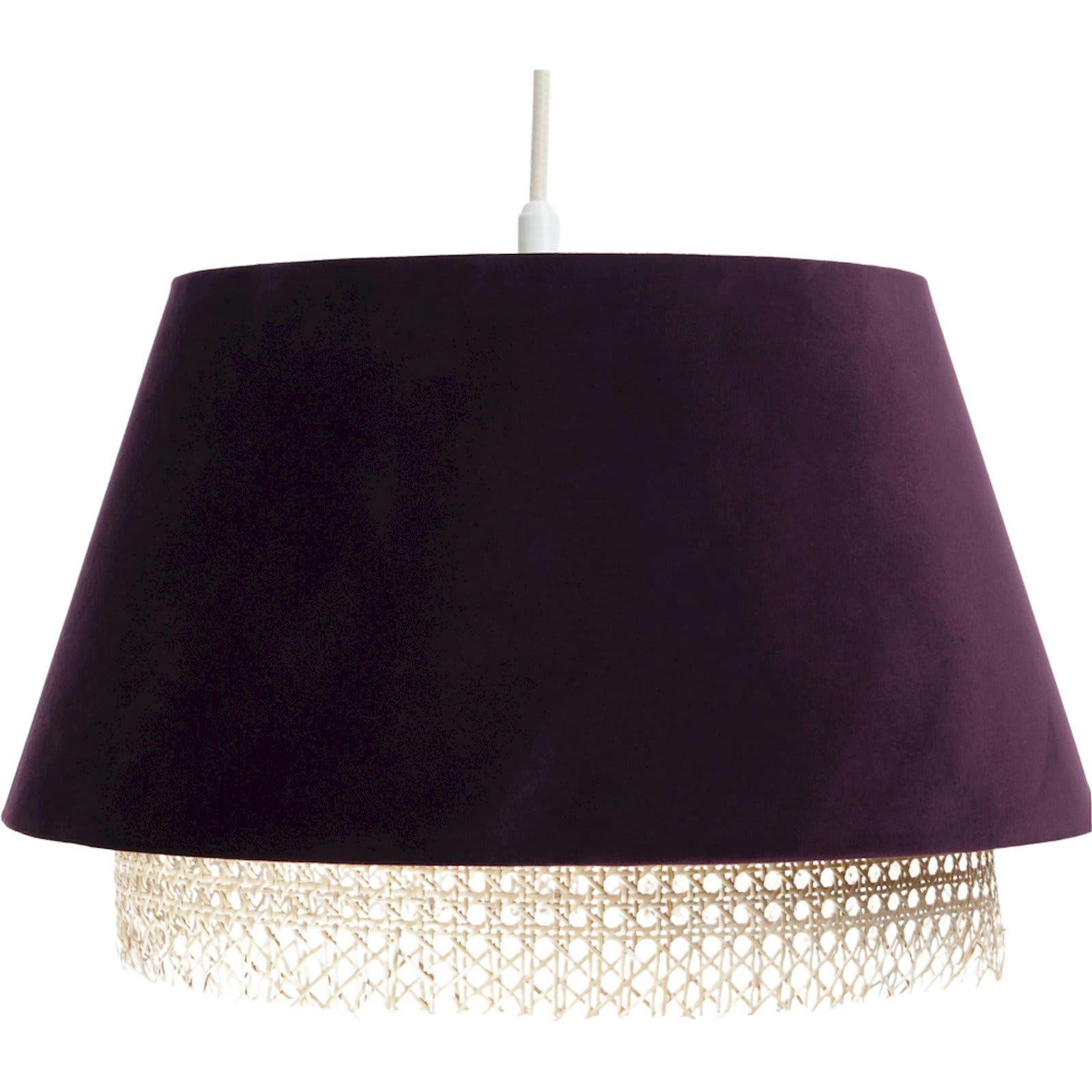 SENSEI - Suspension Rotin Violet 50x50x32 cm