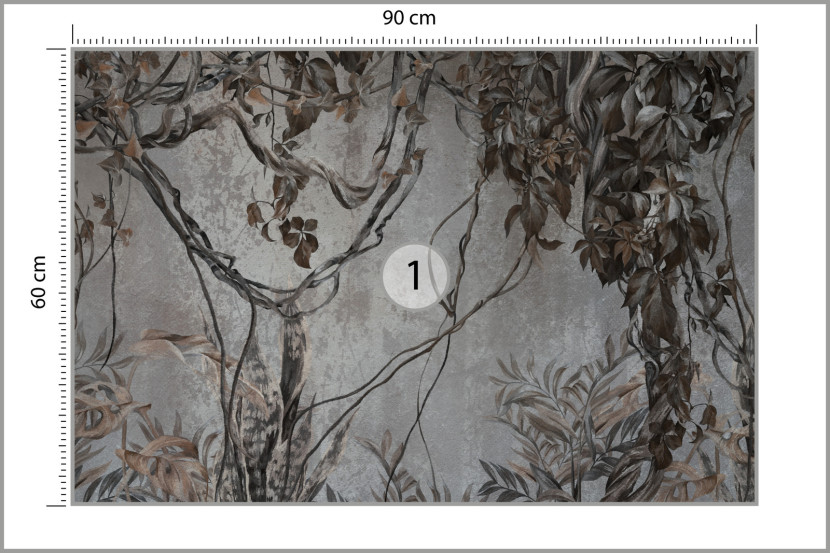 Fototapeta Abstrakcyjne Liany Na Betonie 90x60cm