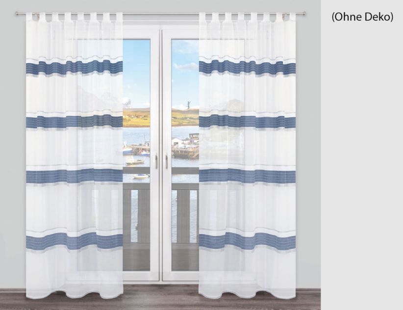 Schlaufenschal Fala Weiß, Blau