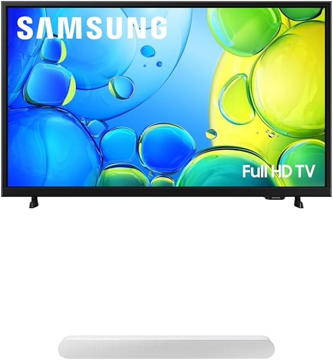Samsung 40-Inch Class Full HD F6000 Smart TV (2025 Model) HDR  Object Tracking Sound Lite S61D 5.0ch Soundbar w/Wireless Dolby Atmos Audio  All-in-One Design  HW-S61D/ZA