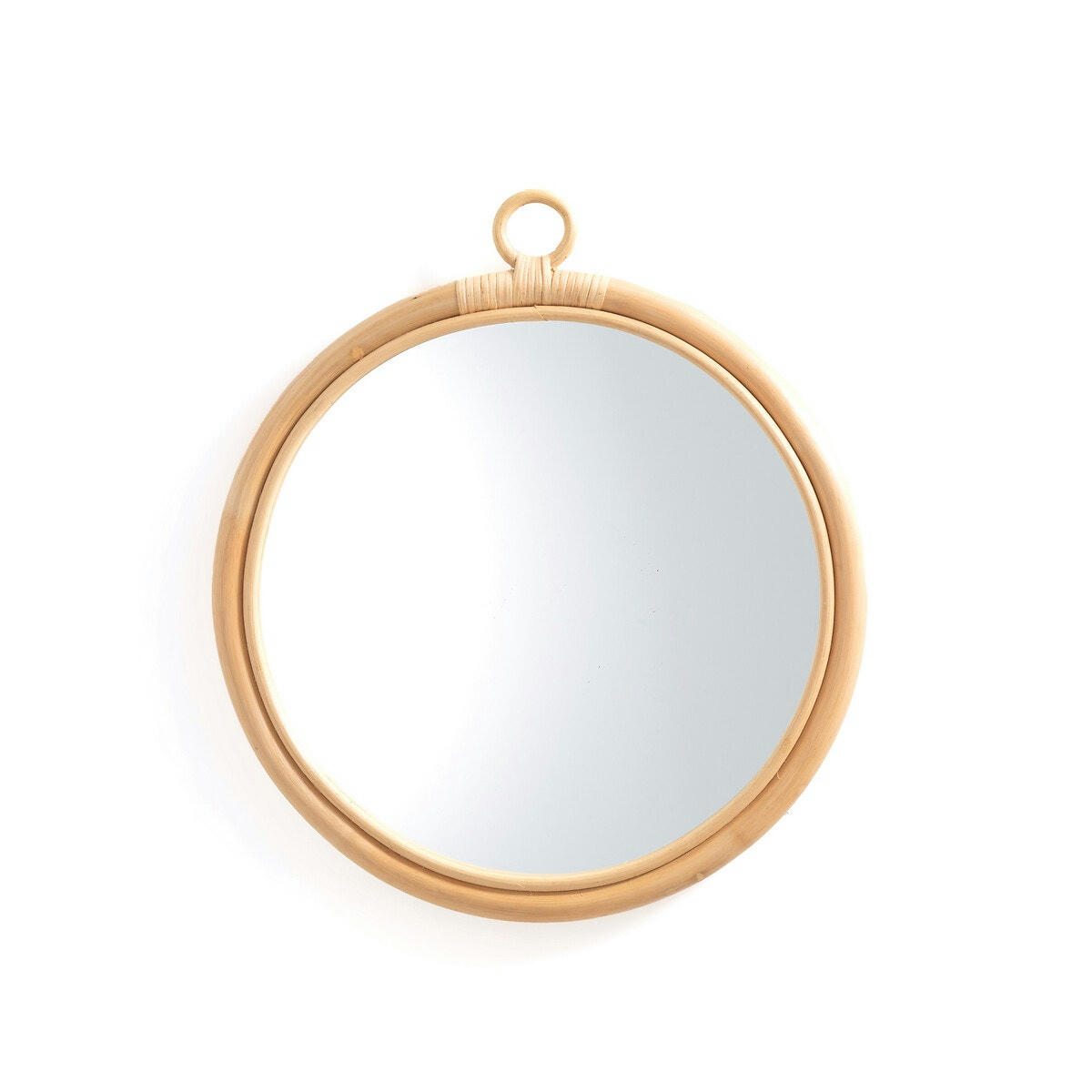 Miroir rond en rotin Ø45 cm, Nogu