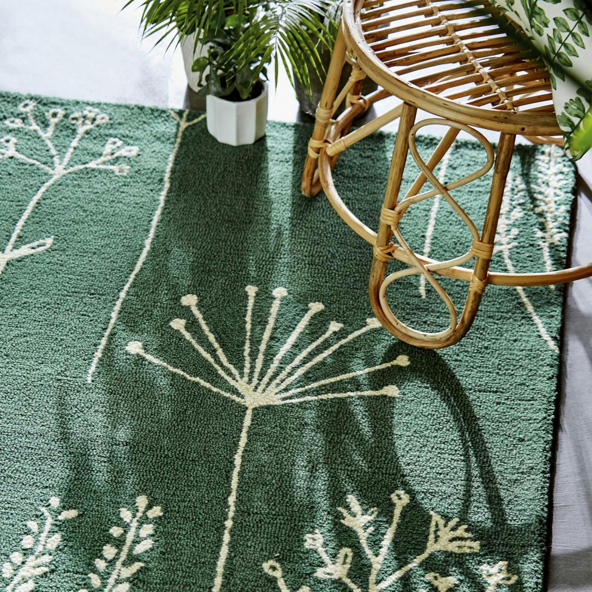 DANDELION - Tapis salon vert 120x180