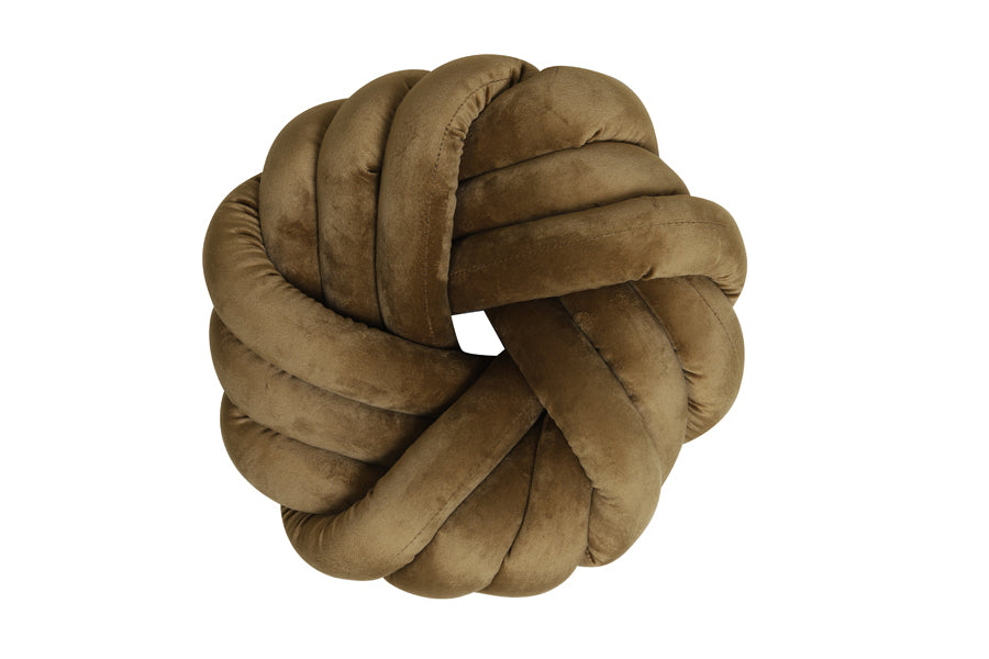 Light & Living kussen KNOT - 33x33cm - bruin
