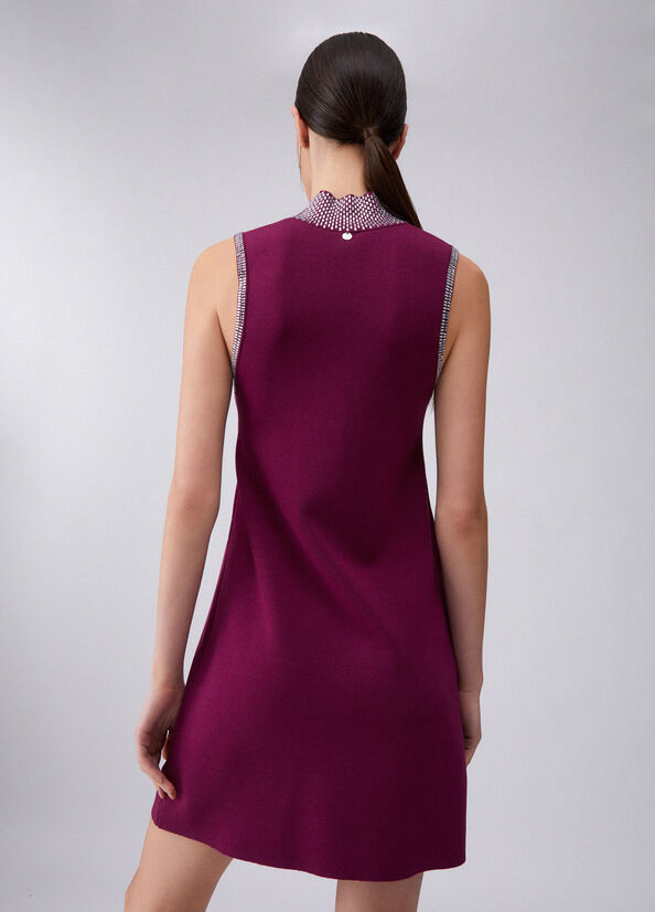 Abito in maglia con strass