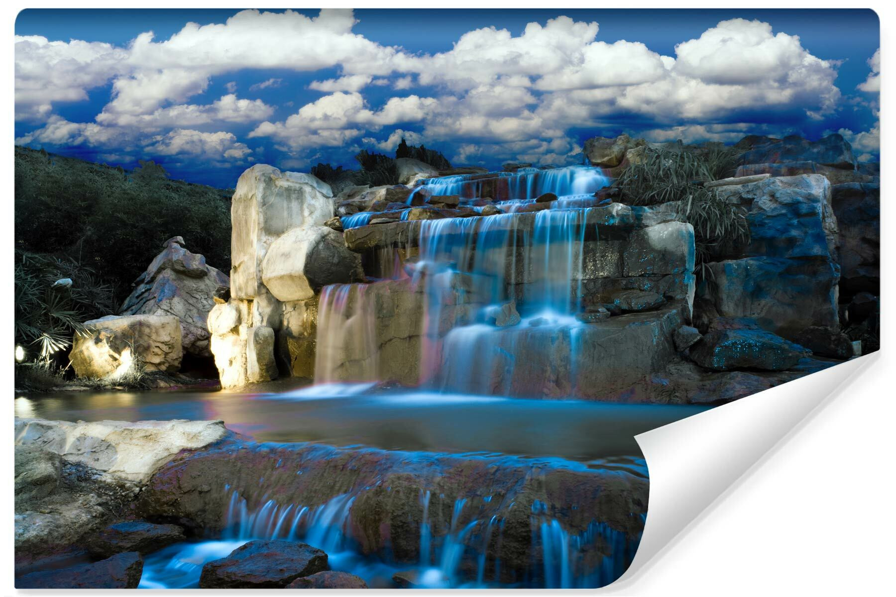 Fototapeta Do Salonu Zjawiskowy Wodospad 3D 90x60cm