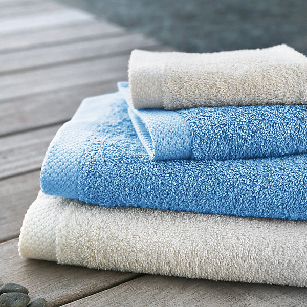 Parure de bain 6 pièces PURE Bleu Ciel 550g/m2