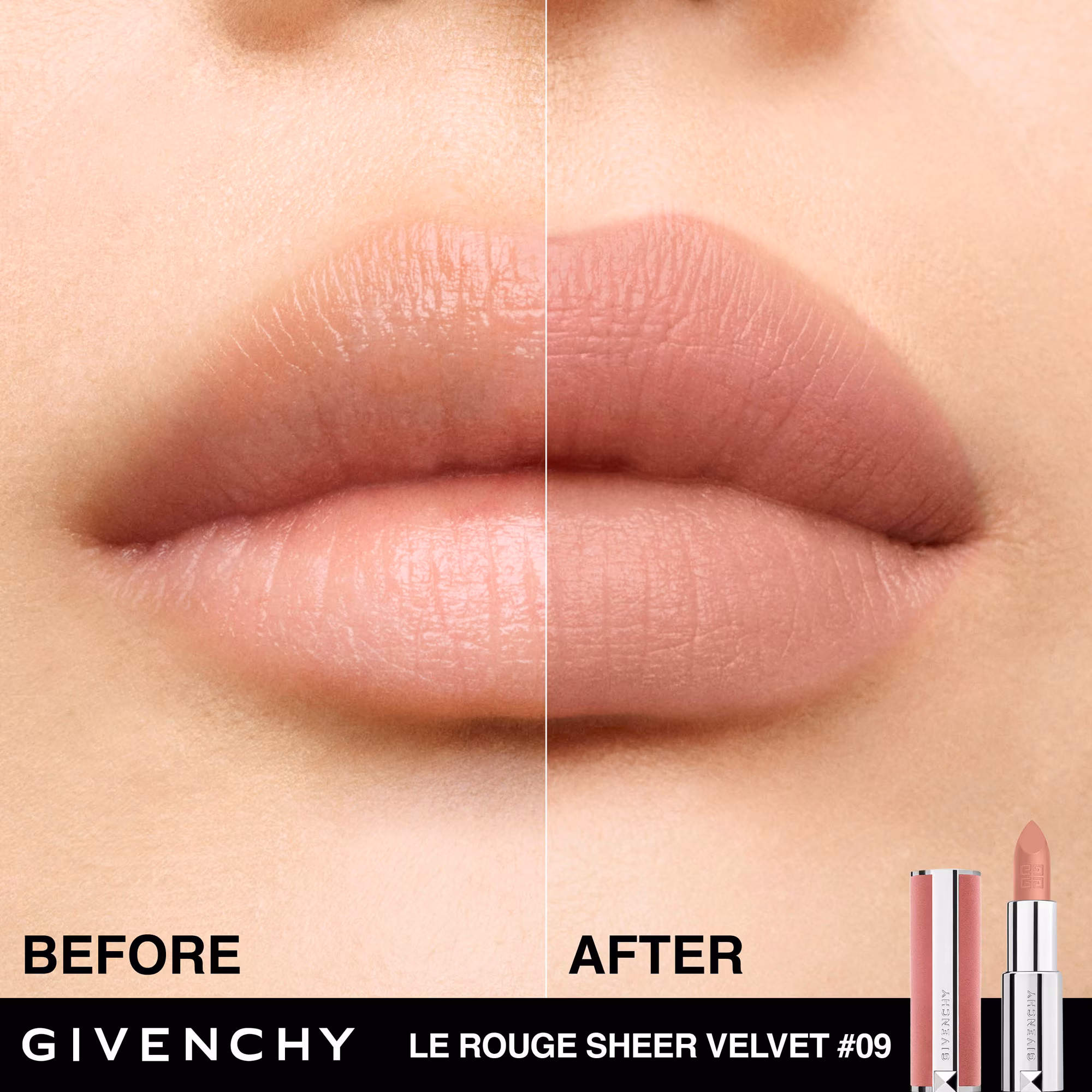 LE ROUGE SHEER VELVETRouge à lèvres mat floutant à la texture velours