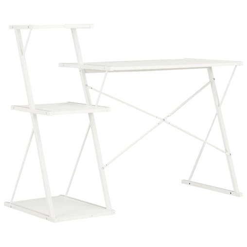 NNEVL Desk with Shelf White 116x50x93 cm