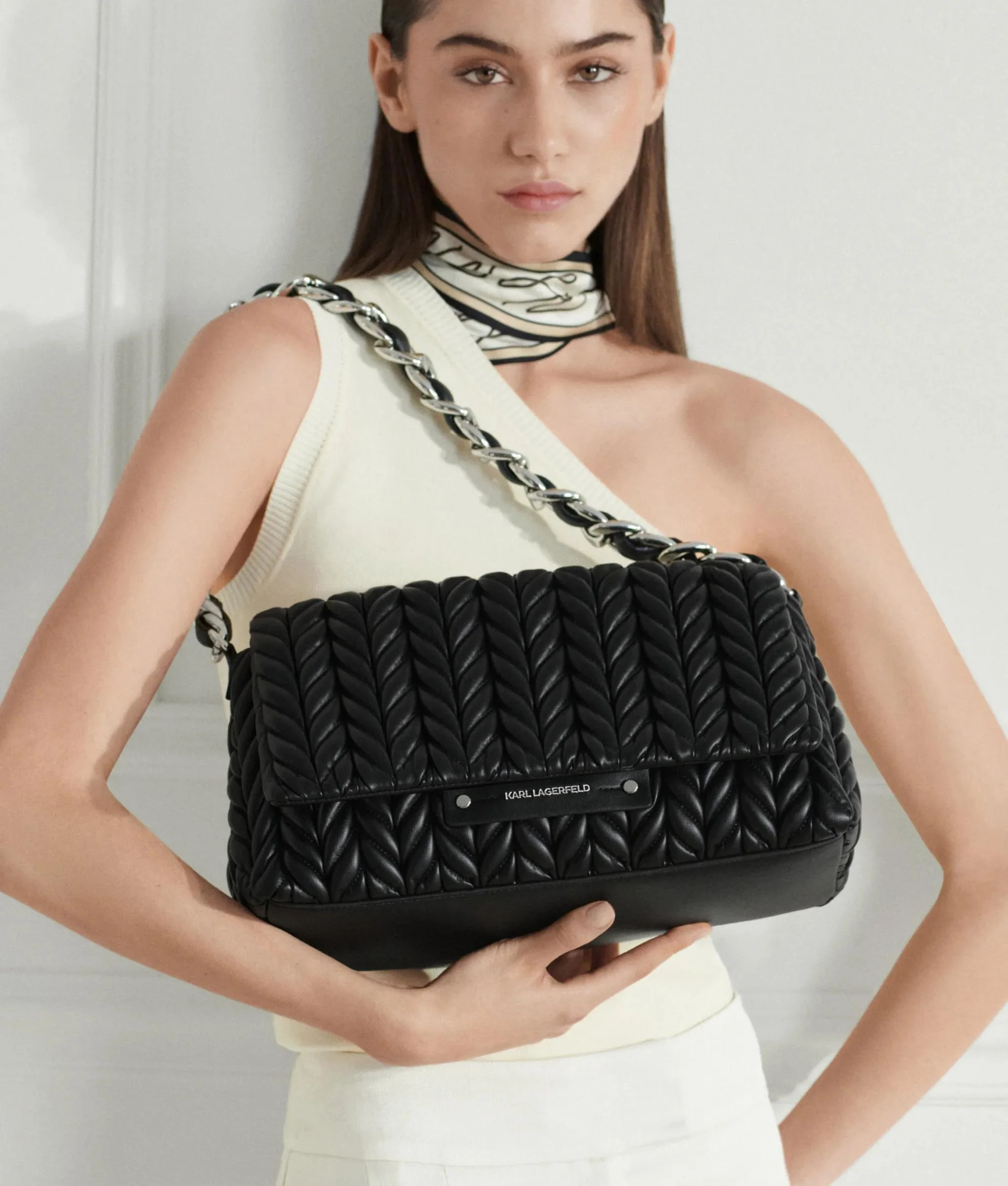 Sac à bandoulière K/Weave en forme de tonneau