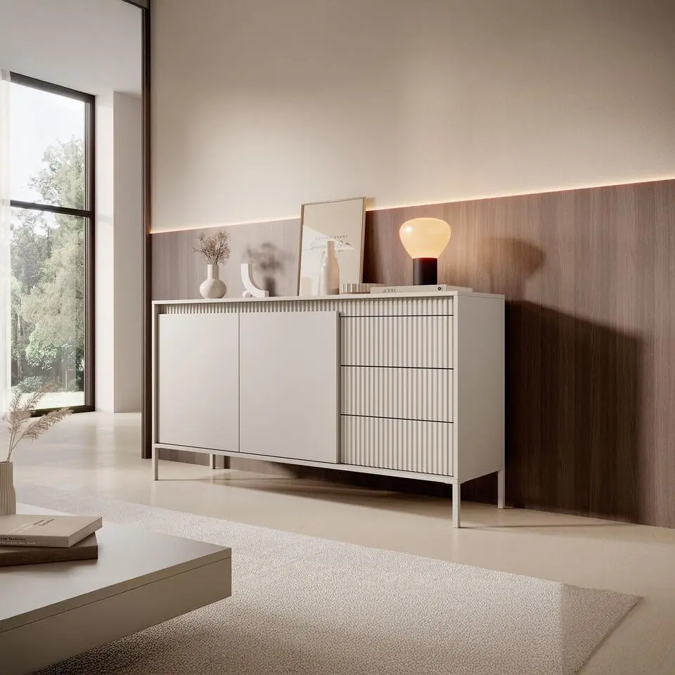 Meubella - Dressoir Saran - Beige - 153 cm