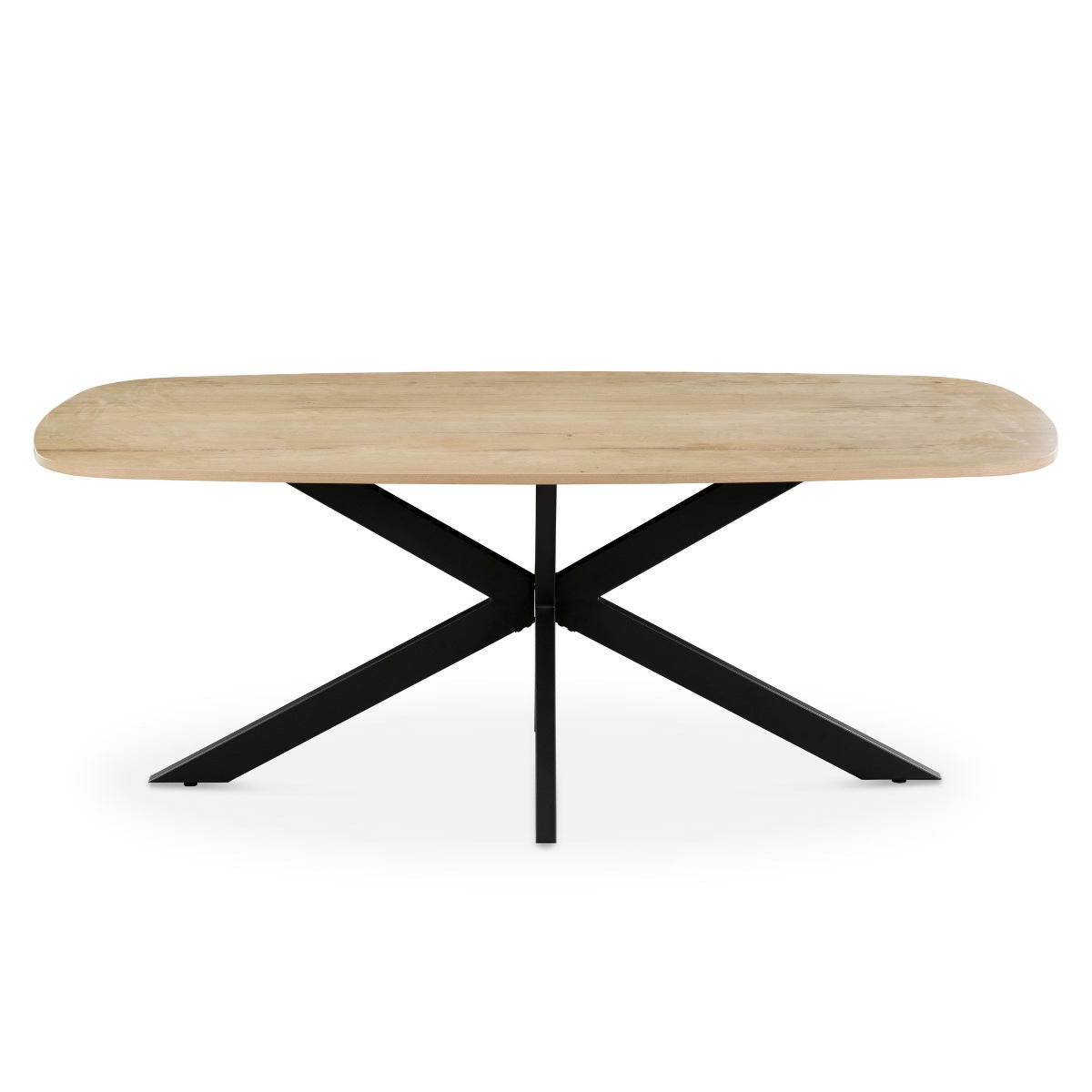 Giga Meubel Eettafel Jaimy - Deens Ovaal Naturel Hout - 200x100x76cm