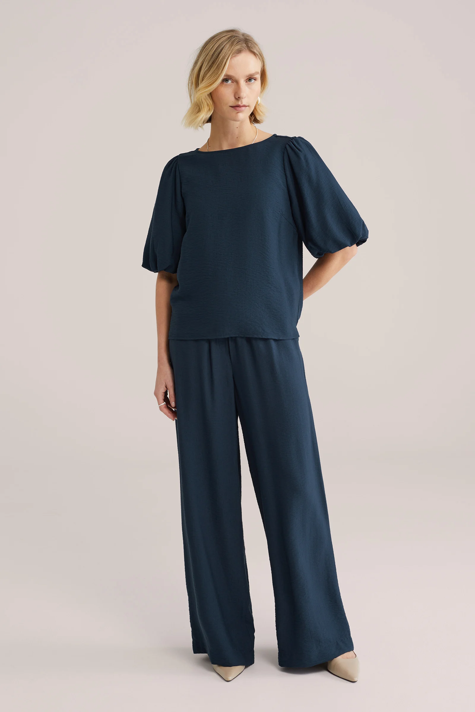 Dames top met ballonmouwen