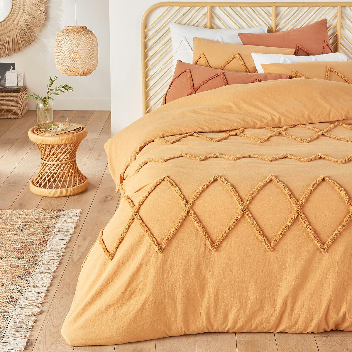 Housse de couette en coton, Assa ocre