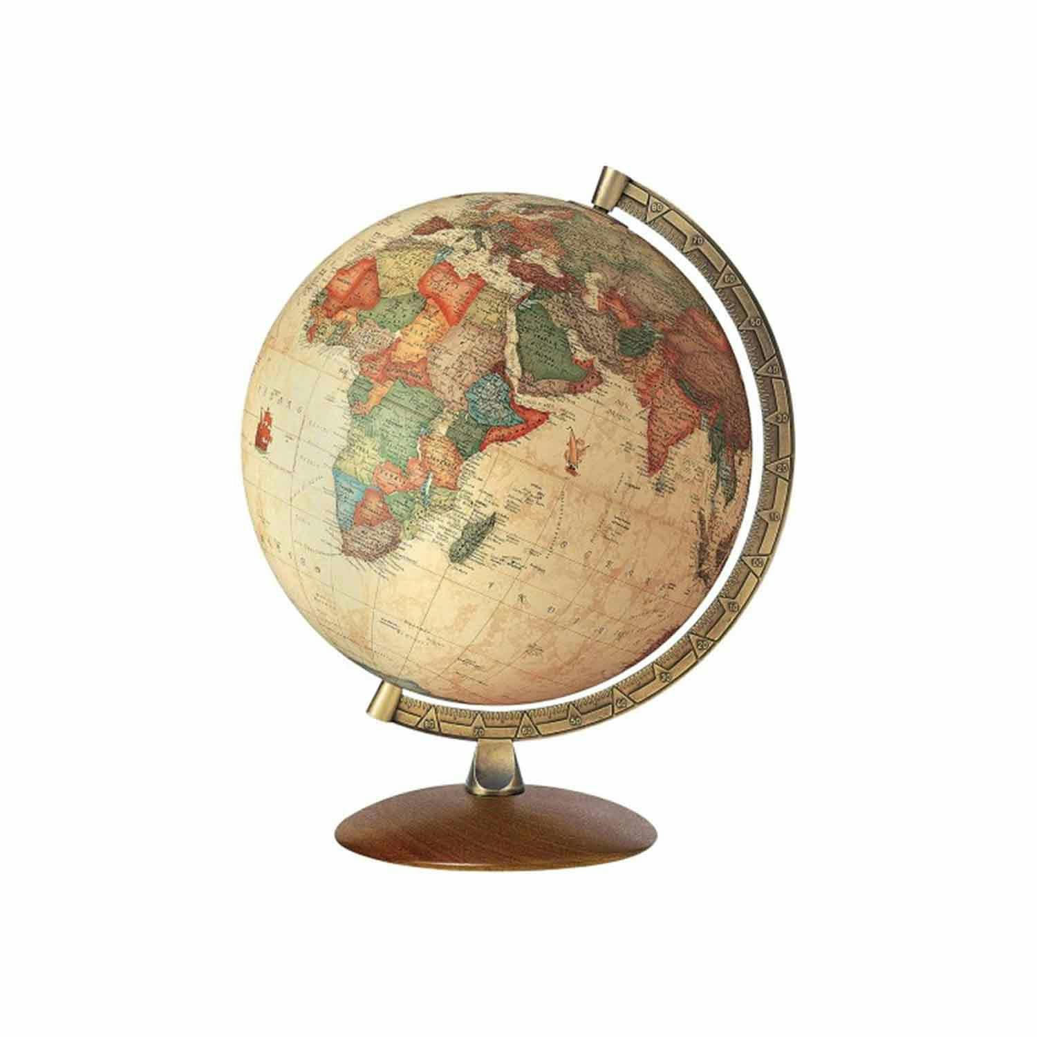 ANTIQUUS - Globe terrestre  30 cm  lumineux  textes en français