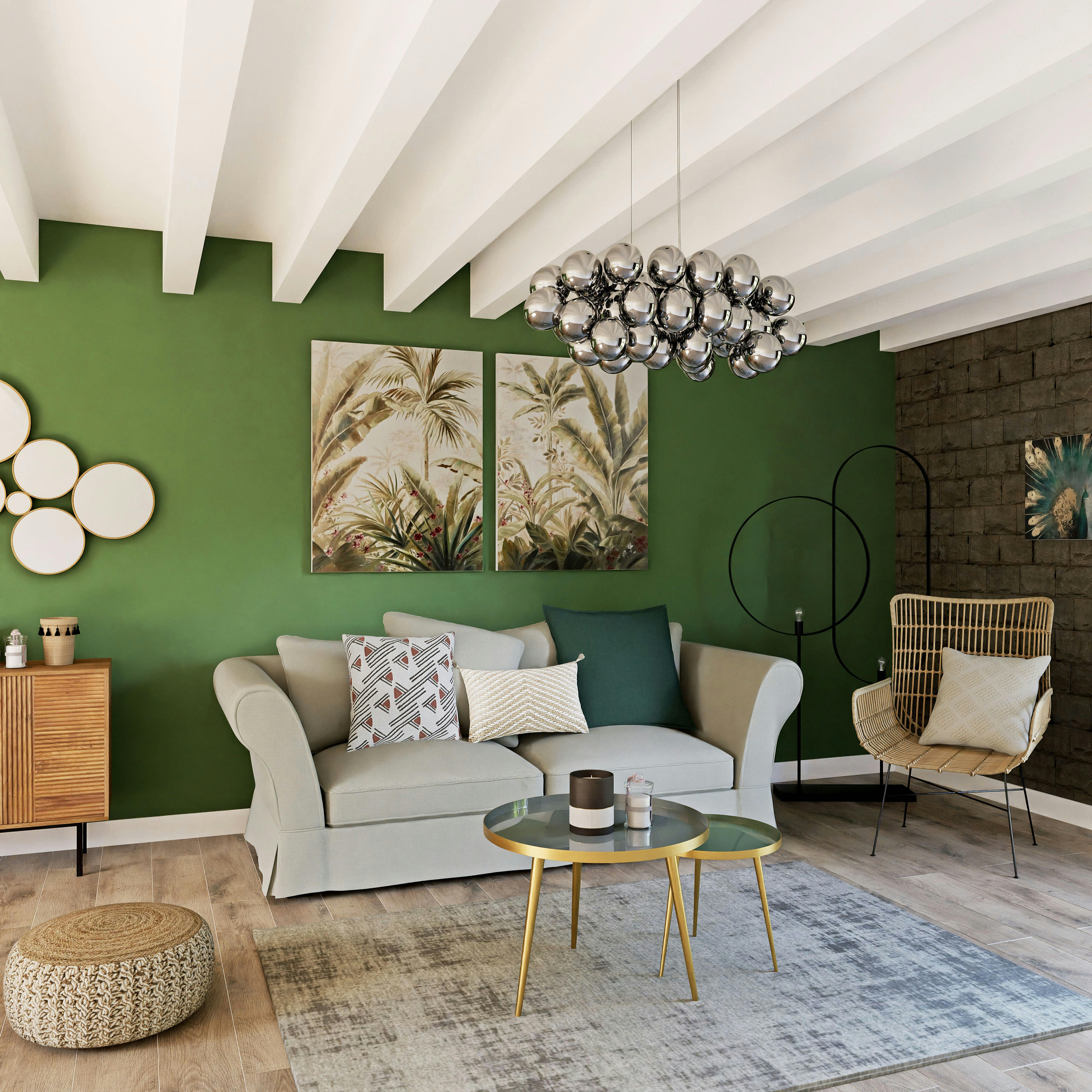 Roma - Housse de canapé fixe et convertible 3/4 places (matelas 6 cm) gris clair