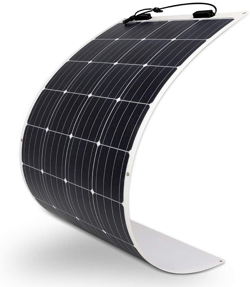 160 Watt 12 Volt Extremely Flexible Monocrystalline Solar Panel �C Ultra Lightweight, Ultra Thin, Up to 248 Degree Arc, for RV, Boats, Roofs, Uneven Surfaces
