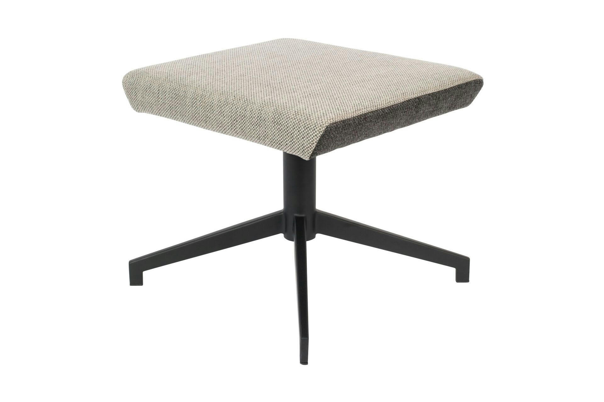ONCLE JESSE - Tabouret en tissu gris