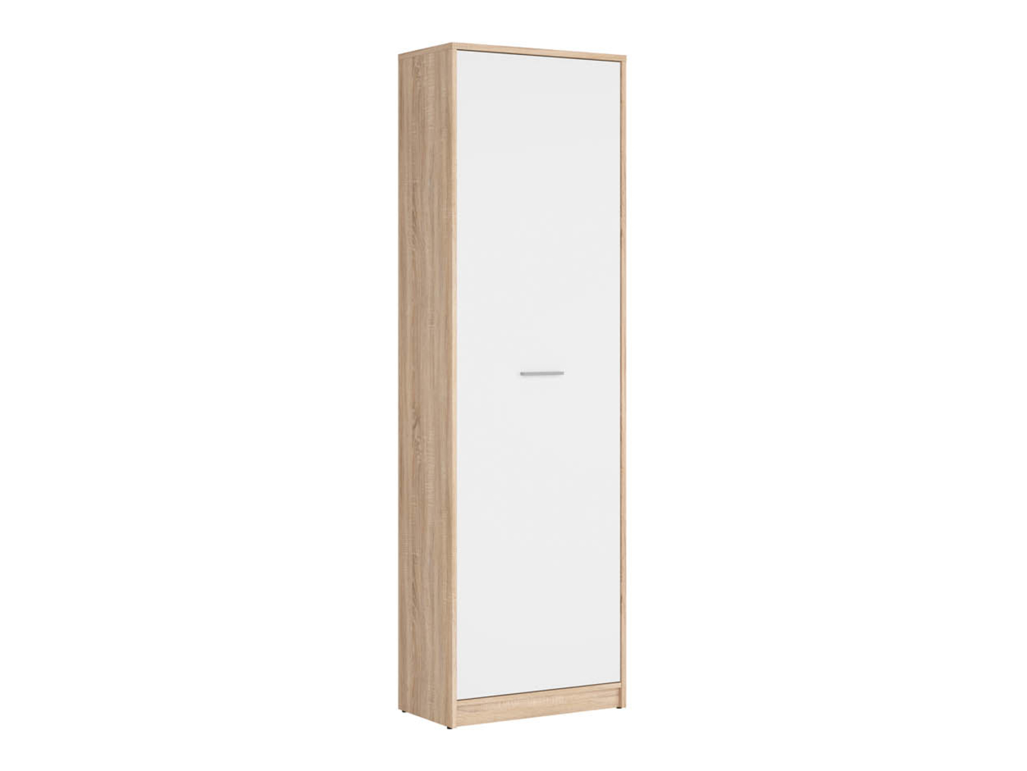 Regał Nepo Plus 60 cm z drzwiami dąb sonoma/biały