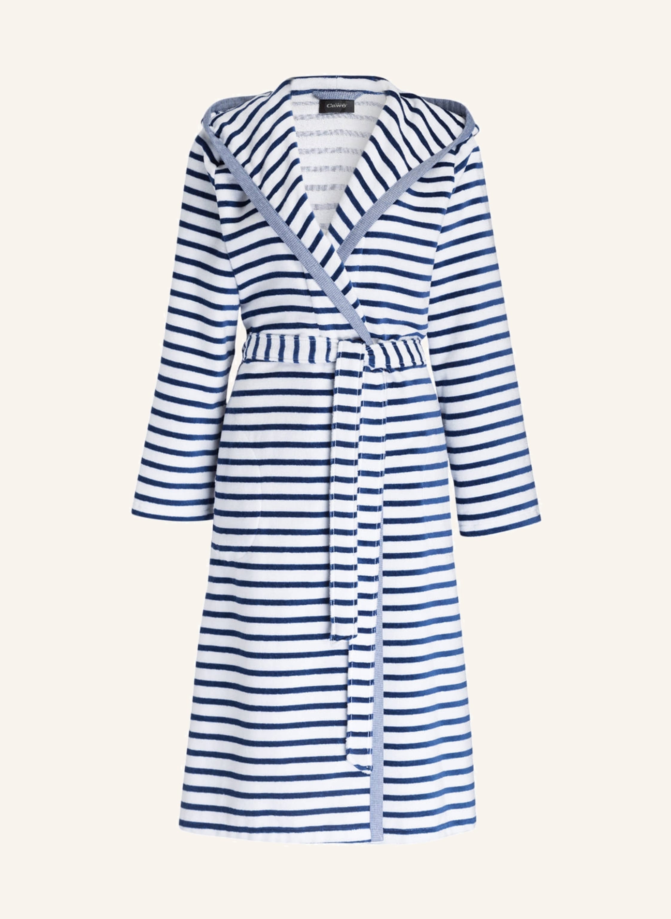 Cawö Damen-Bademantel BRETON mit Kapuze
