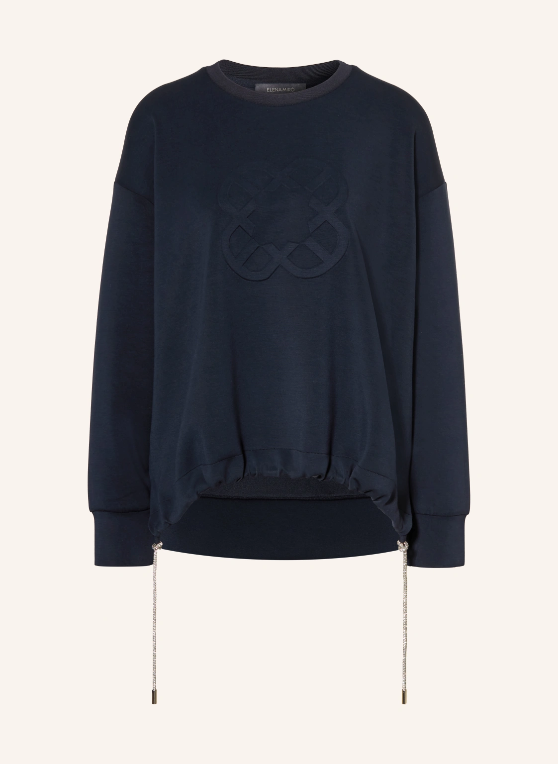 ELENA MIRO Sweatshirt mit Schmucksteinen