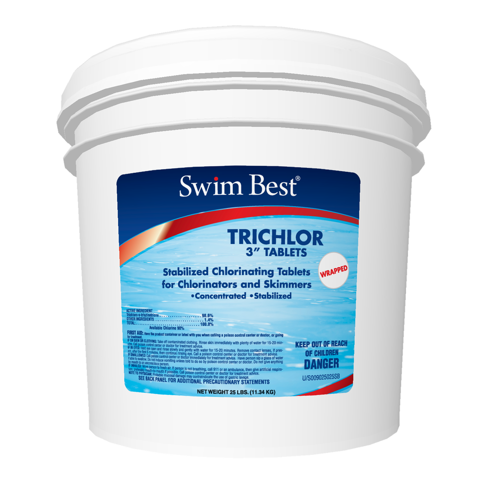 Swim Best 3′′ Stabilized Trichlor Chlorine Tablets, wrapped – 25 lb