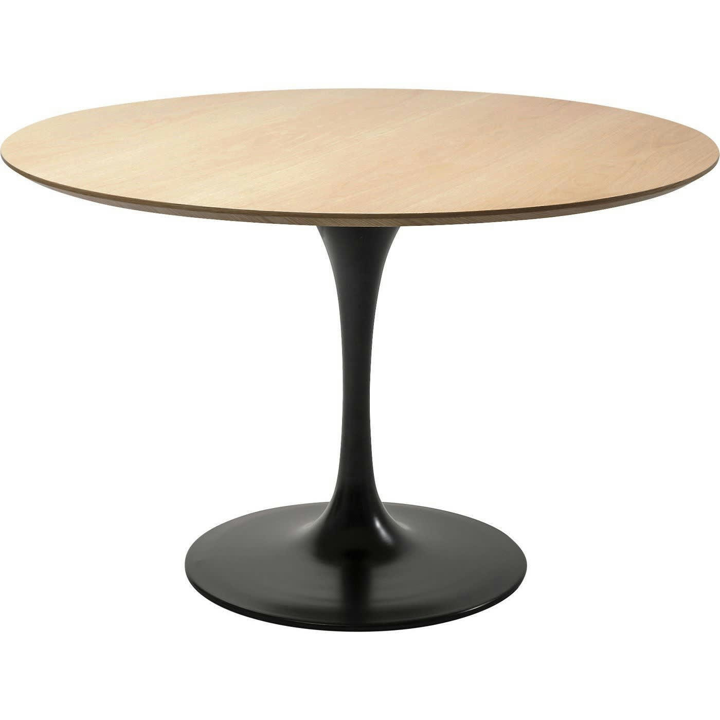 INVITATION - Table à manger 6 personnes ronde chêne et noir D120