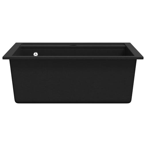 NNEVL Granite Kitchen Sink Single Basin Black