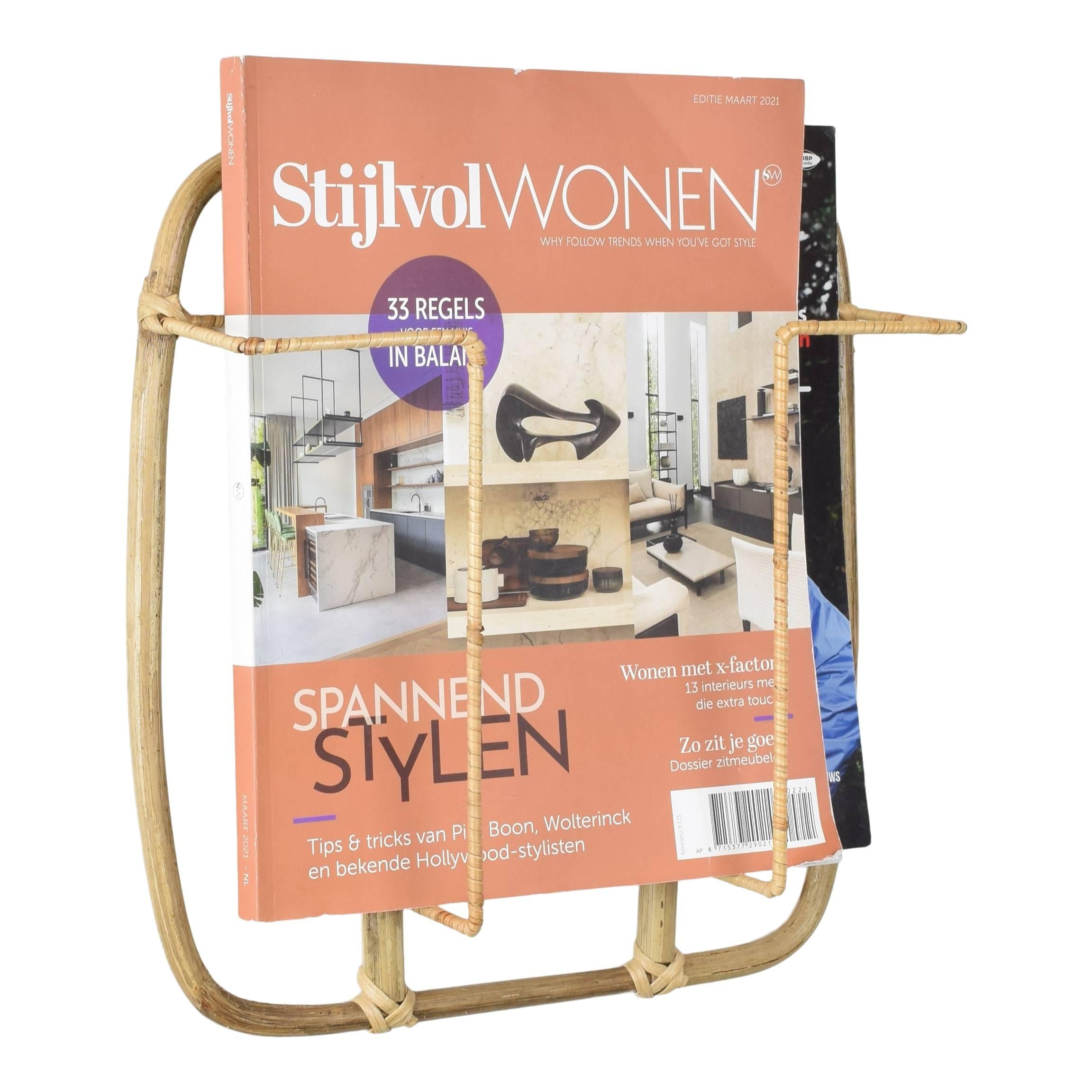 LOFT42 Bamboe Tijdschriftenrek Small - Bruin - 33x31x10