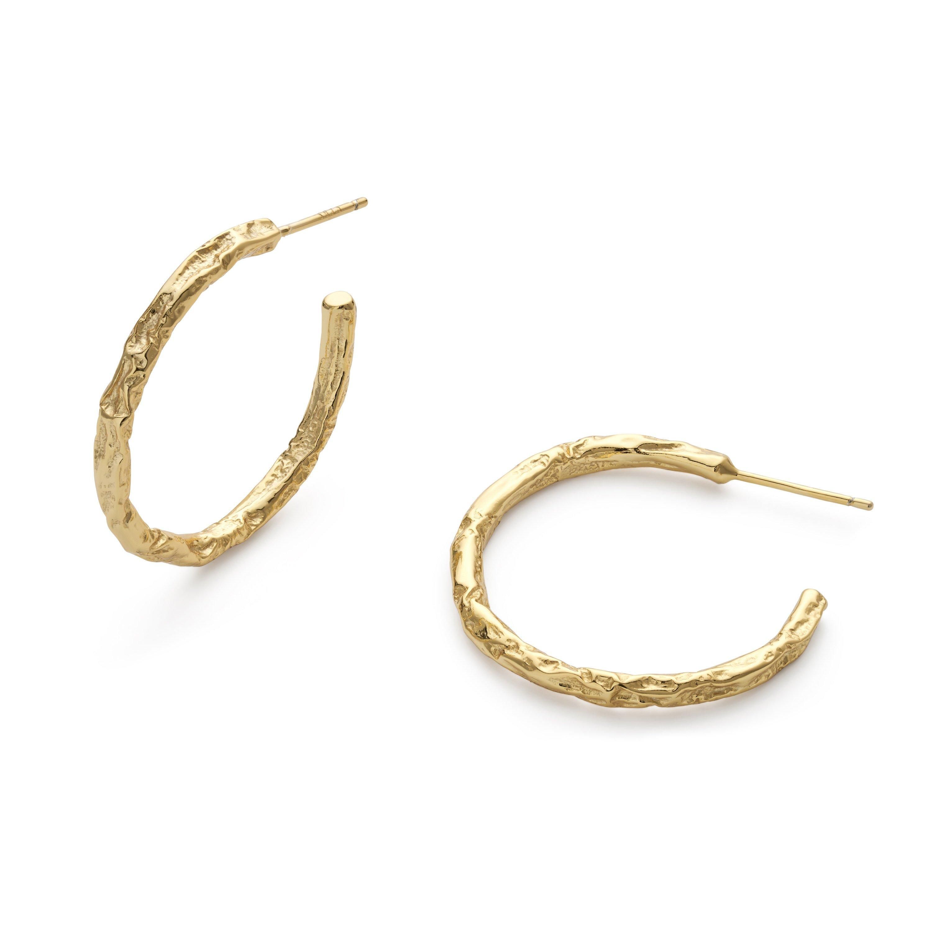 Elk & Bloom 14K Medium Gold Thin Hoop Earrings