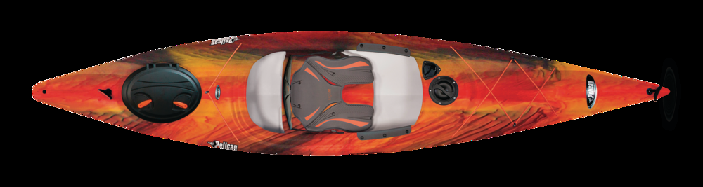 Pelican Escape 120 Performance 1-Person Kayak, Lava/White, 12-ft