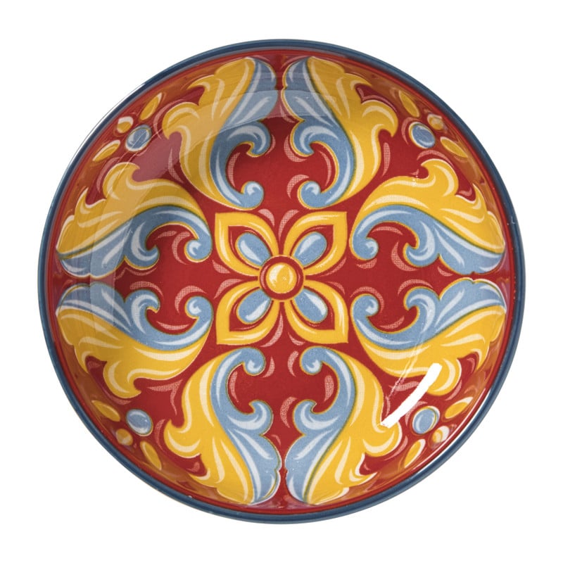 Schaaltje Pablo middel - rood/blauw - &Oslash;12.2x2.5 cm