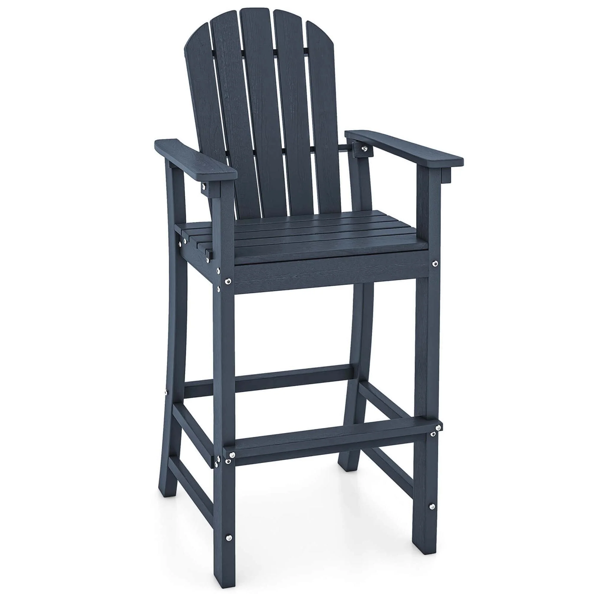 Outdoor High BackChair Patio Tall Adirondack Chair Bar Height Stool