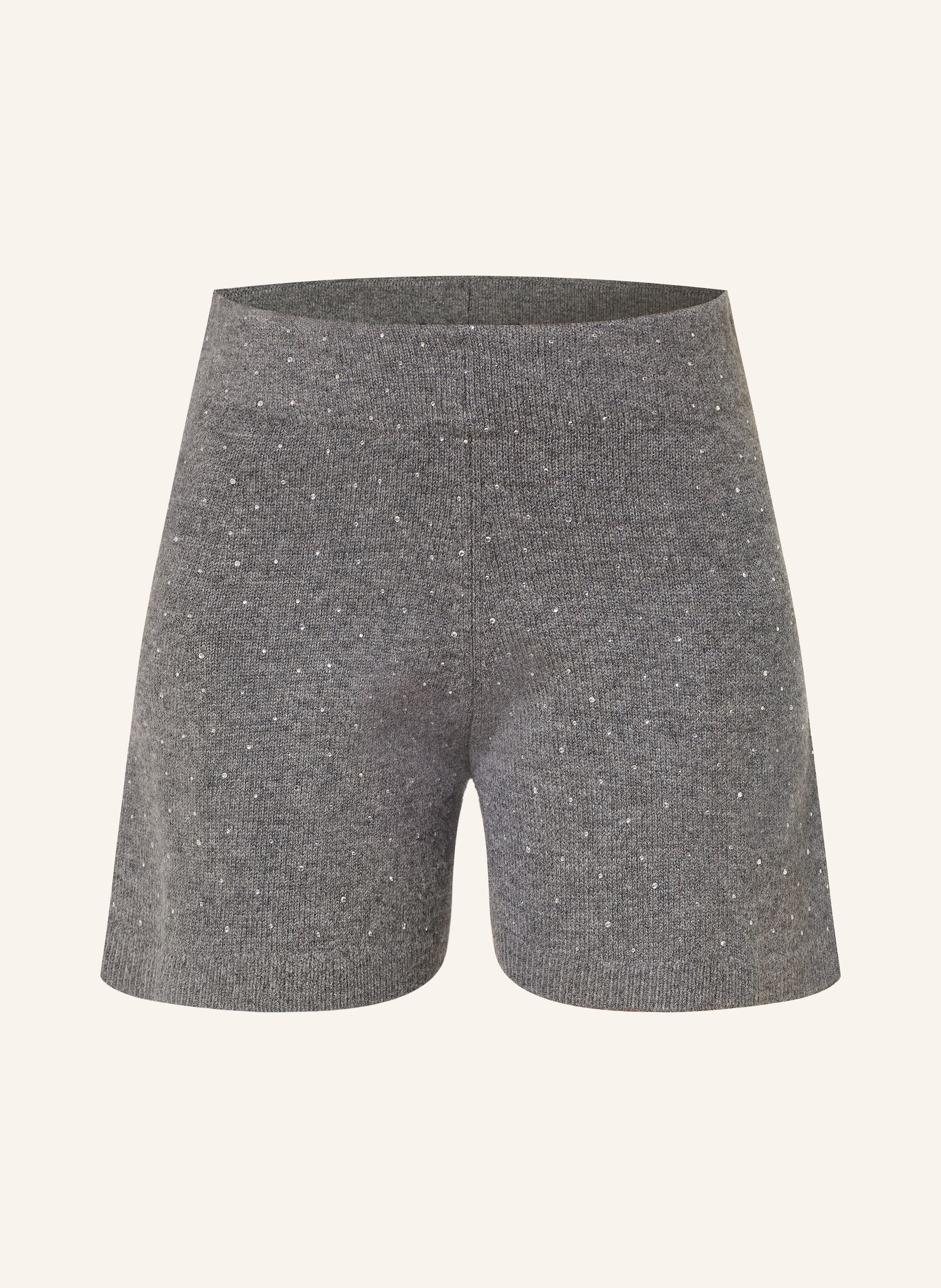 maje Strickshorts mit Schmucksteinen