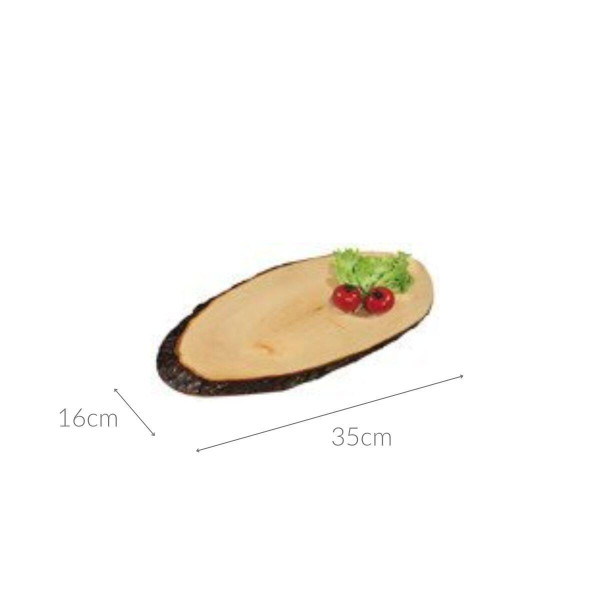 Ozdobna duża deska do serwowania potraw z olchy 35 cm