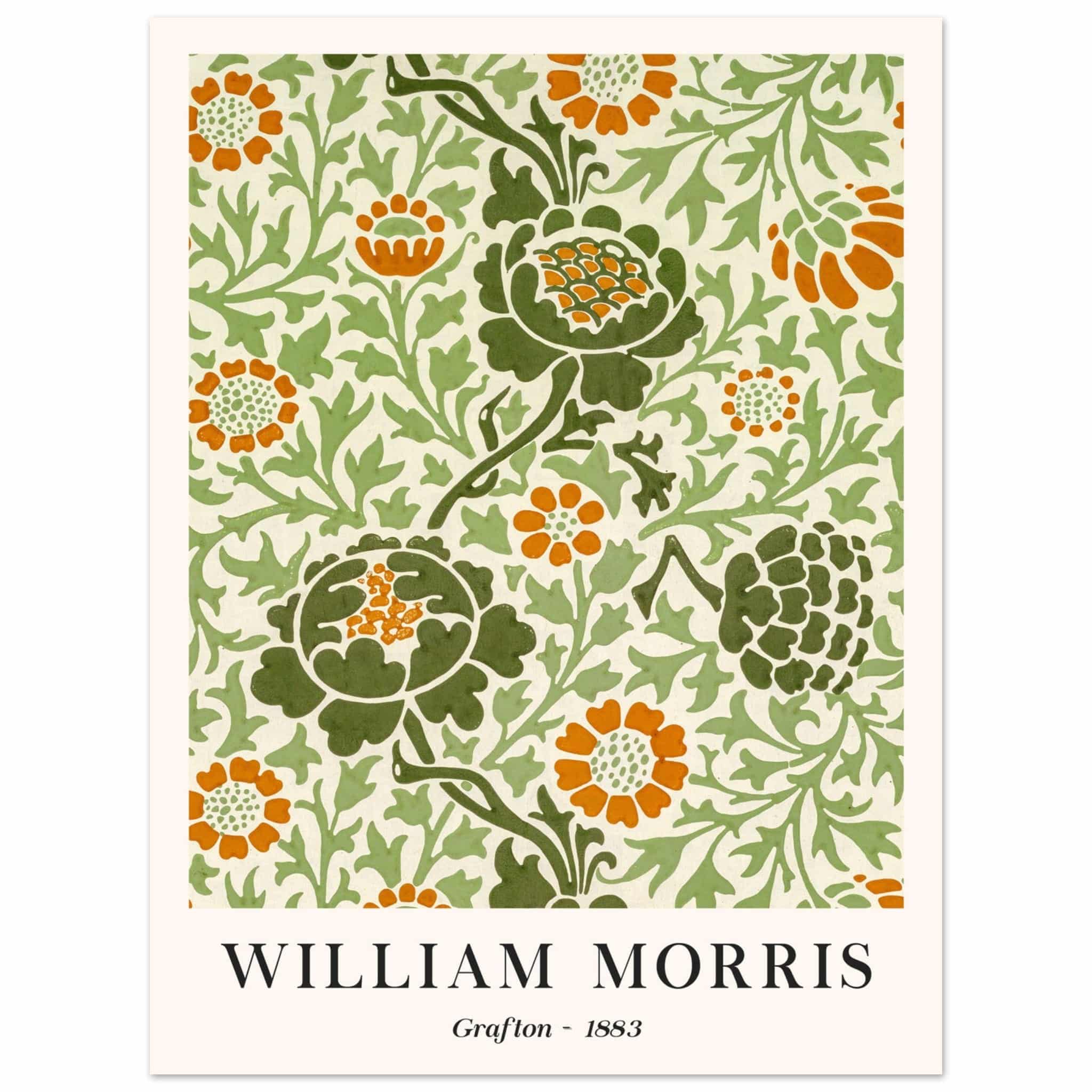 Artfulprints Poster William Morris - Grafton 1883  - 30x40 cm - Groen
