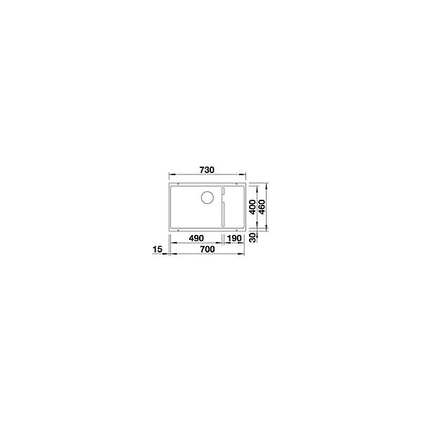 Evier Blanco Subline 700-U Level Silgranit - BLANC - Accessoire : Sans