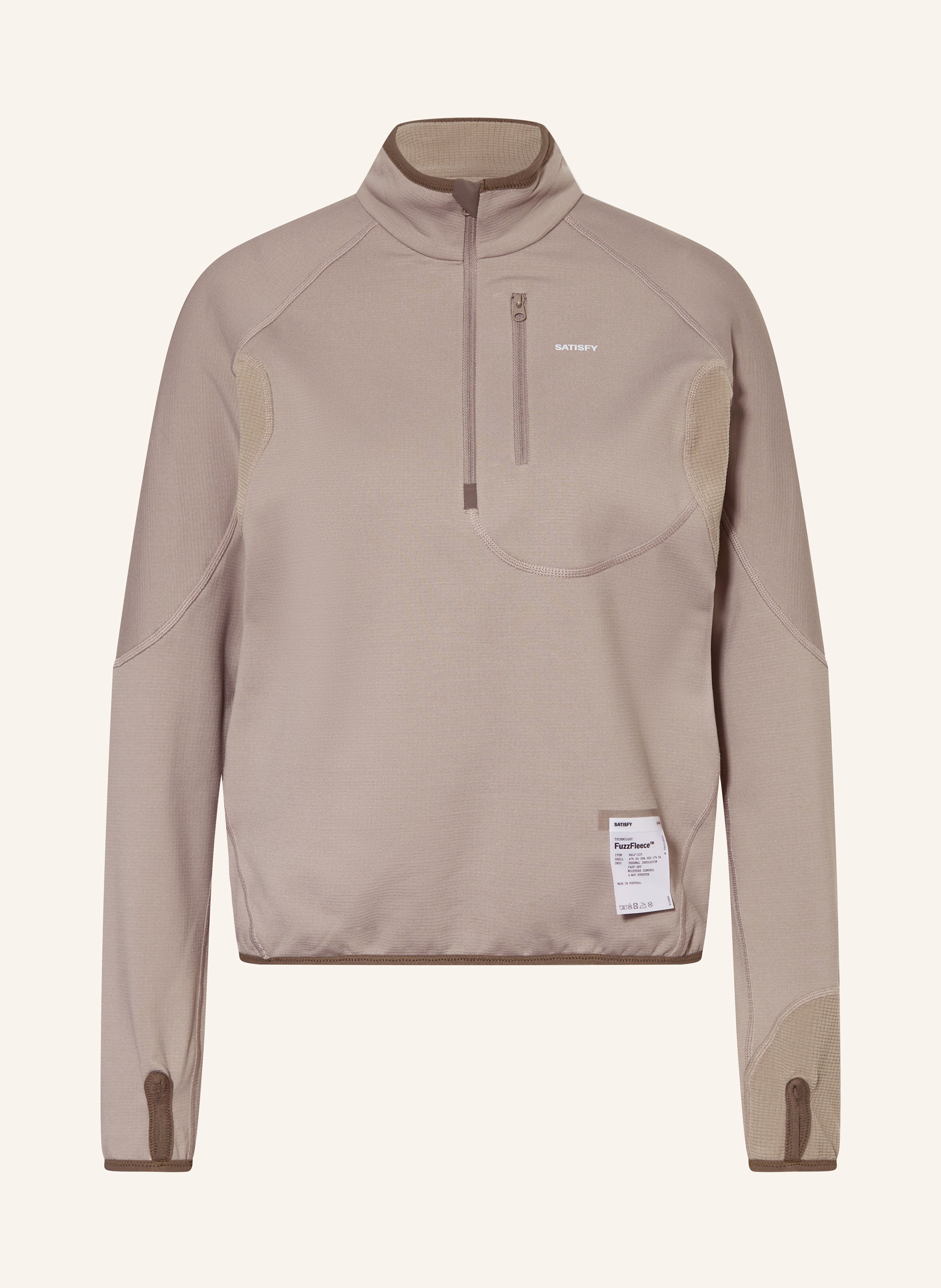 SATISFY Laufshirt GHOSTFLEECE™ HALF ZIPP