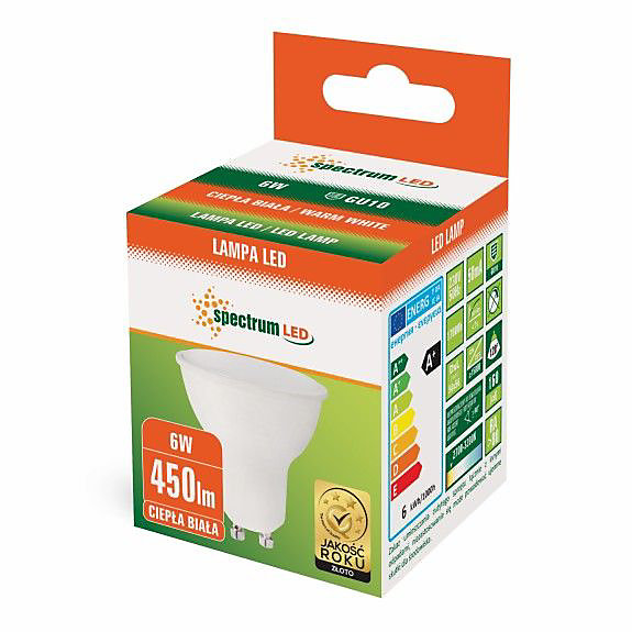 AMPOULE LED 6W CHAUDE GU10 230V WOJ 13265